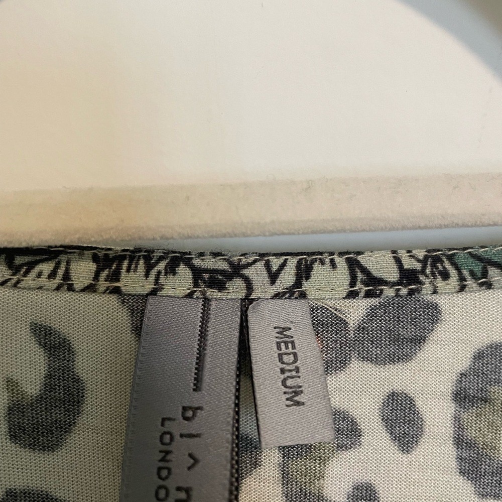 Anthropologie Bl^nk London Animal Elephant Print Safari Long sleeve‎ Medium Boho - Picture 2 of 8